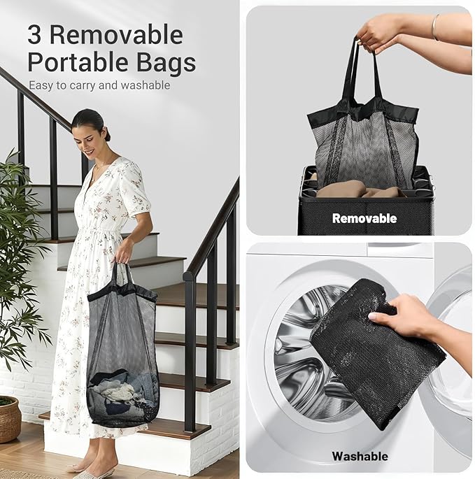 185L Laundry Hamper 3 Section - Image 5