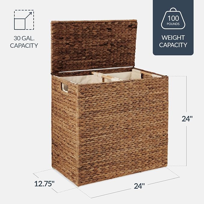 Best Choice Products Large Double Laundry Hamper - Image 2