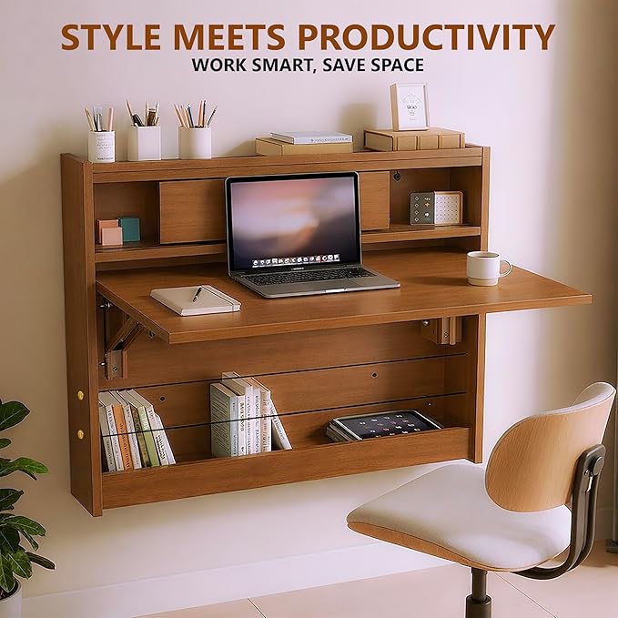 Wall Mounted Desk 31 Inches, Folding Table - Image 3