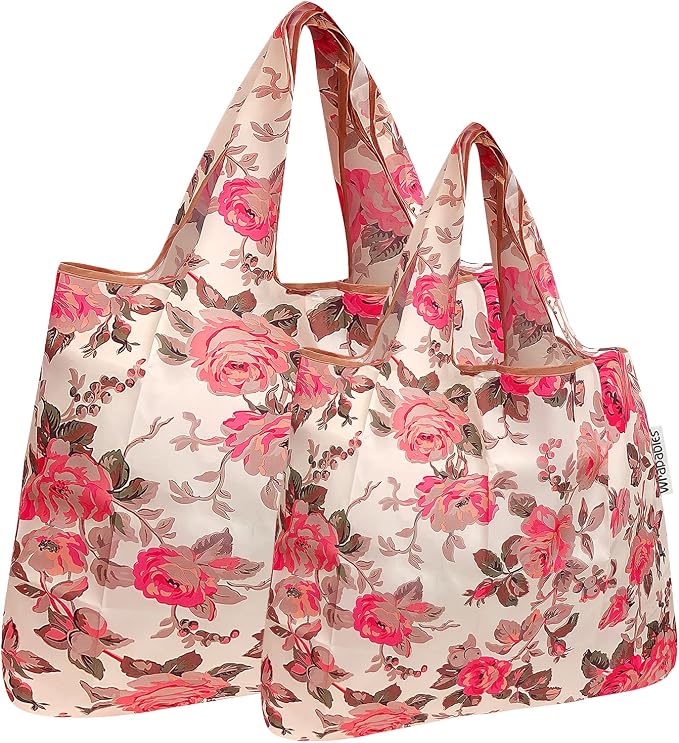 allydrew Large Foldable Tote Nylon Reusable Grocery Bag by allydrew