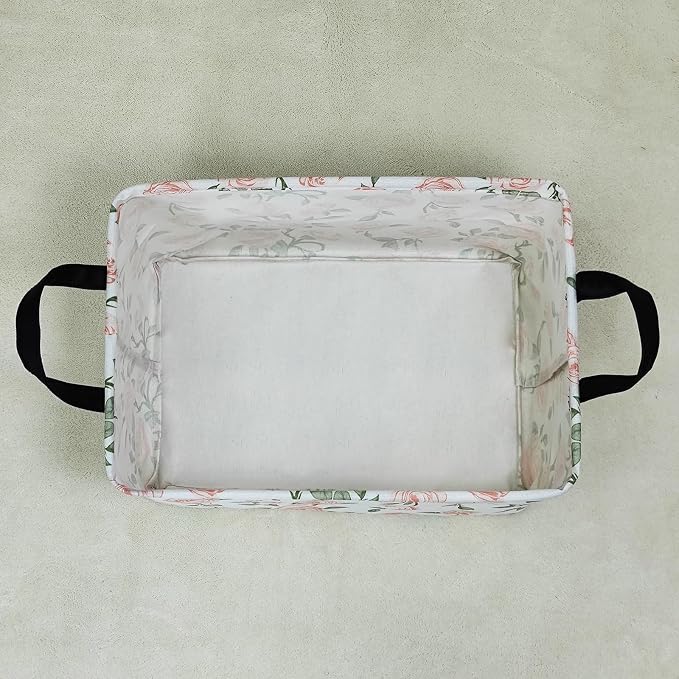 LANGYASHAN Rectangular Storage Bin Collapse Canvas Fabric Cartoon Storage Basket - Image 3