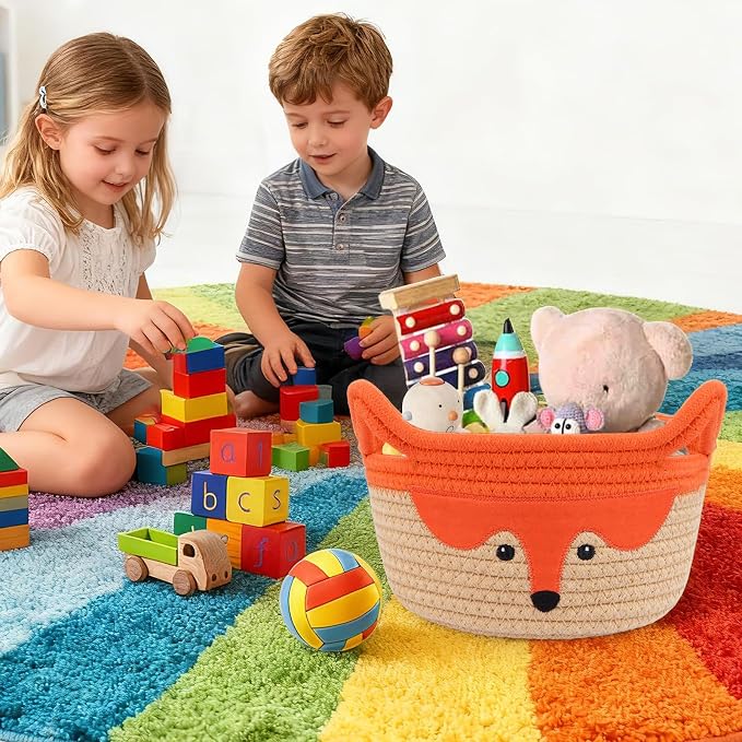 Small Storage Basket, Cute Fox Animal Gift Basket - Image 5