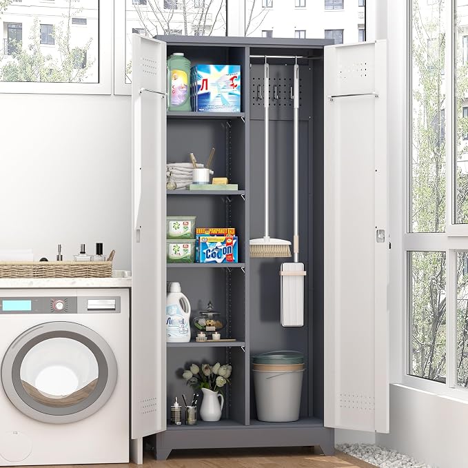 GREATMEET 72'' Metal Utility Storage Cabinet - Image 4