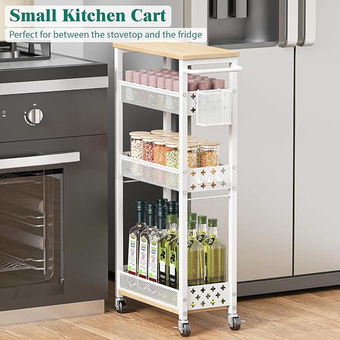 Slim Storage Cart 4 Tier Laundry Cart - Image 3