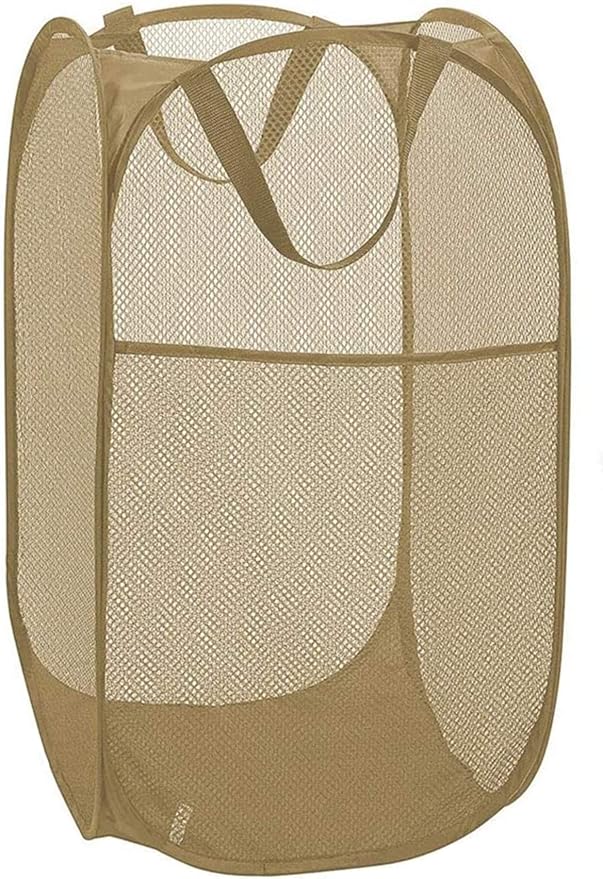 Sturdy Collapsible Big Mesh Laundry Basket Large Clothes Hamper by Unknown