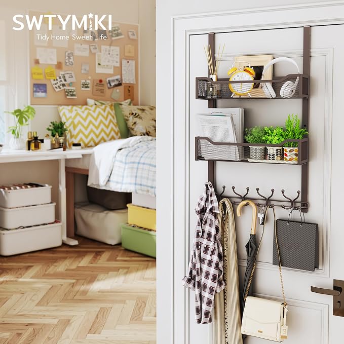 SWTYMIKI Over The Door Hooks Organizer - Image 5