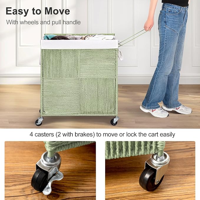 WOWLIVE Double Laundry Hamper - Image 7