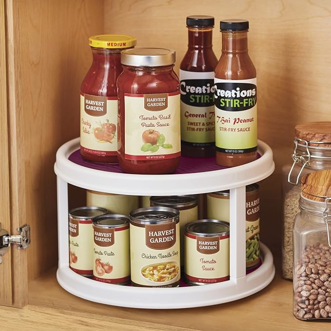 Copco Non-Skid 2 Tier Pantry Cabinet Lazy Susan Turntable - Image 6