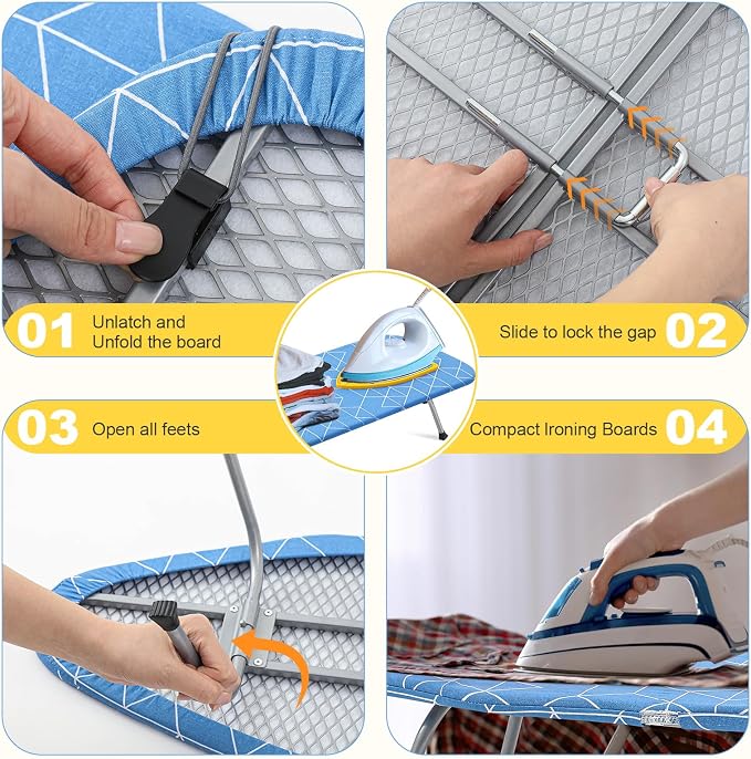Chunful Mini Ironing Board Tabletop, Portable Compact Travel - Image 4
