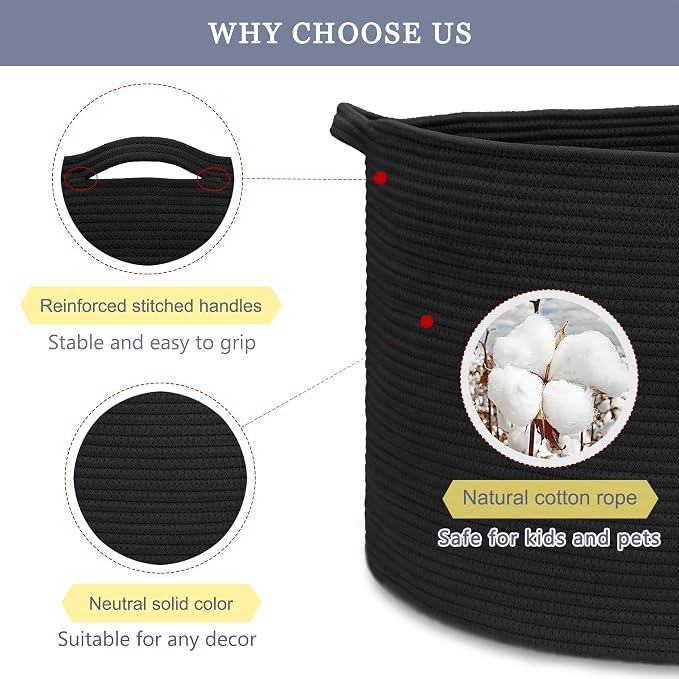 Extra Large Blanket Basket 87L, Laundry Hamper, Baby Nursery Hamper - Image 4