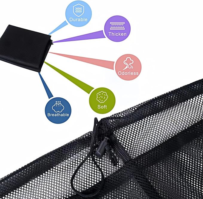 2 Pack Large Mesh Laundry Bag, 27×36inch Black Laundry Hamper Liner, Heavy Duty - Image 4