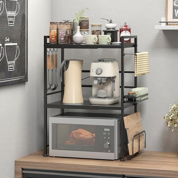 DOLALIKE Microwave Oven Rack, Expandable Microwave Stand Countertop Kitchen - Image 4