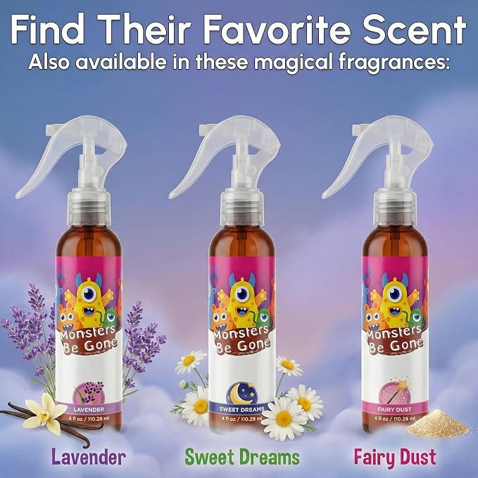 Monsters Be Gone Body and Linen Spray Lavender Odor Neutralizer Natural - Image 8