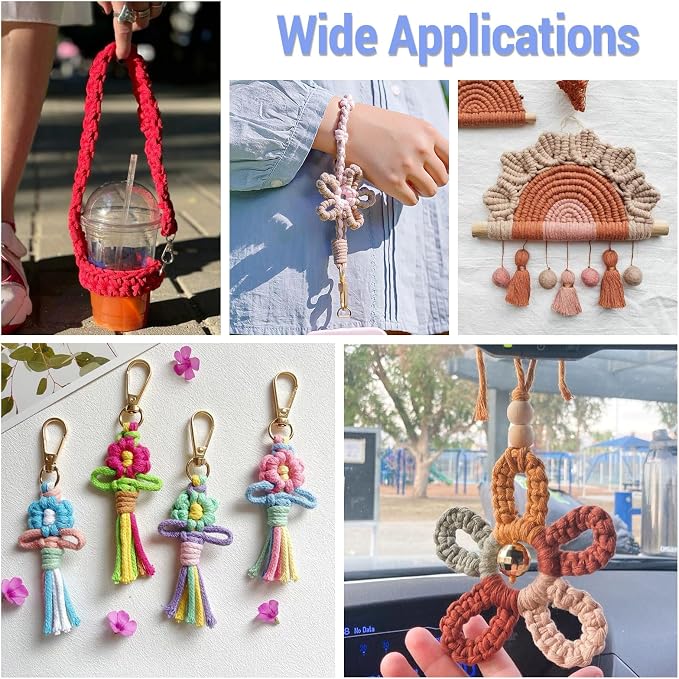 98.46 Feet Christmas Theme 3-3.5mm Macrame Cord Twisted Soft Macrame Rope - Image 6
