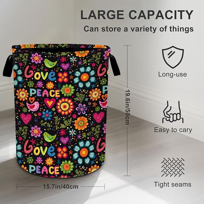 70s Laundry Basket Storage Bin Foldable Laundry Hamper Clothes Storage Bucket - Image 4