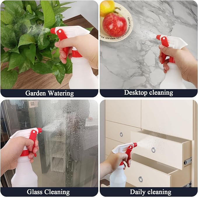 2 Pack 17oz/500ml Plastic Heavy Duty Spray Bottles - Image 5