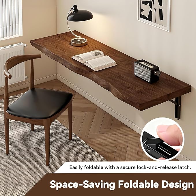 Wall Mounted Folding Table Wood - Image 6