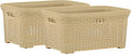 Superio Laundry Basket Plastic Storage Hamper Basket, Wicker Design 50 Liter by Superio