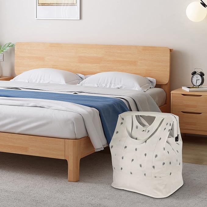 JOMOLA Collapsible Laundry Hamper 70L Large Foldable Laundry Basket Canvas - Image 8
