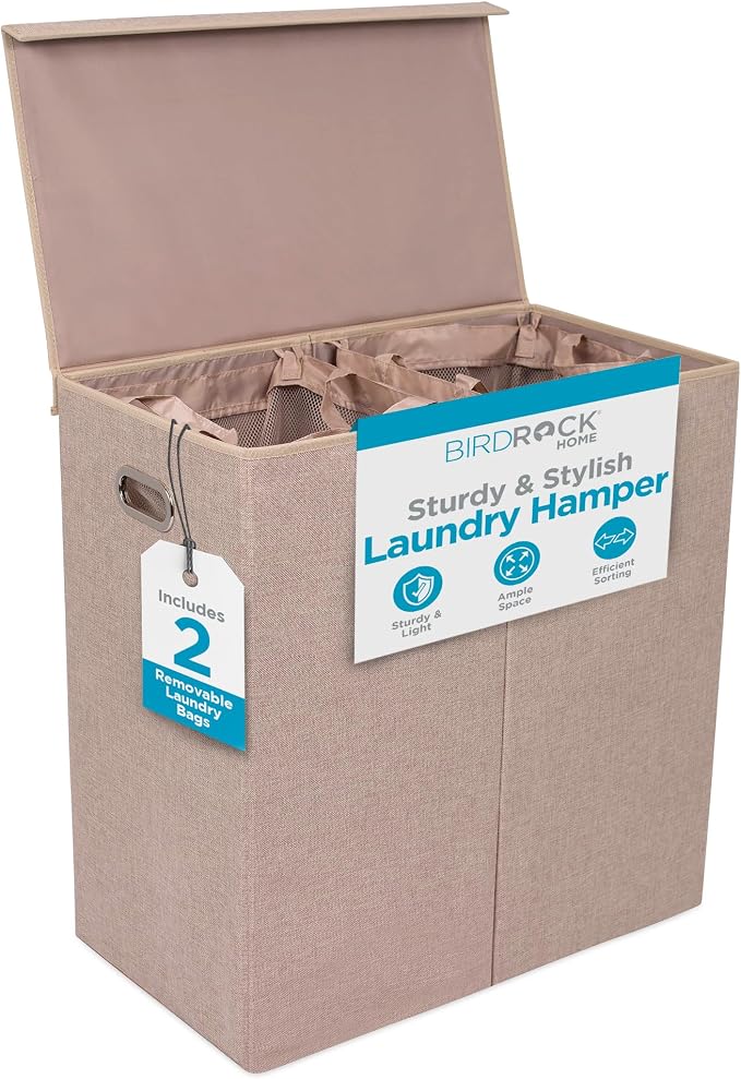 BIRDROCK HOME Double Laundry Hamper by BIRDROCKHOME