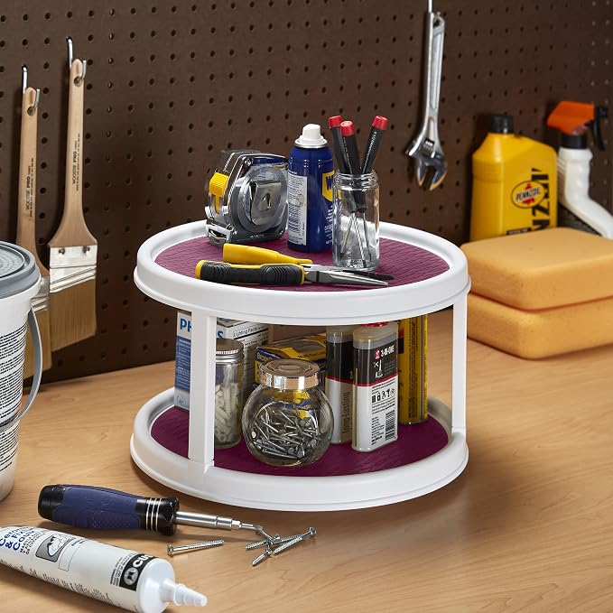 Copco Non-Skid 2 Tier Pantry Cabinet Lazy Susan Turntable - Image 7