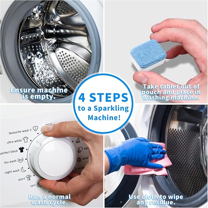 Washing Machine Cleaner Descaler 26 Pack-Deep Cleaning Tablets - Image 4