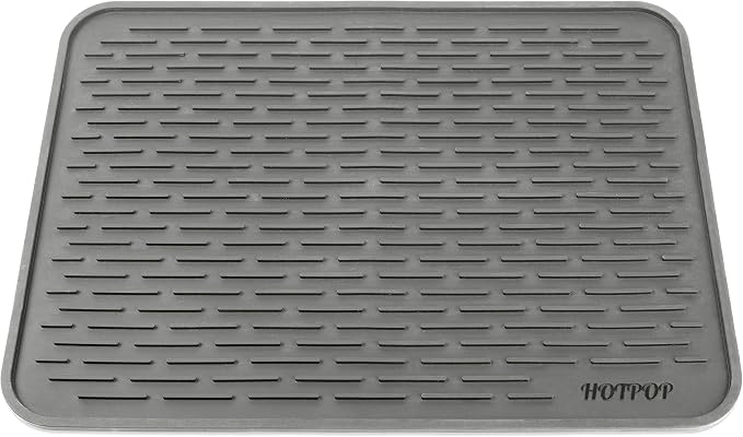 HOTPOP Medium Super Sturdy Silicone Dish Drying Mat and Trivet, Dishwasher Safe by HOTPOP