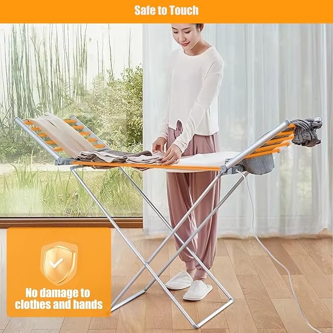 Folding Electric Heated Clothes Drying Rack, Laundry Drying Rack, 45-55℃ - Image 3