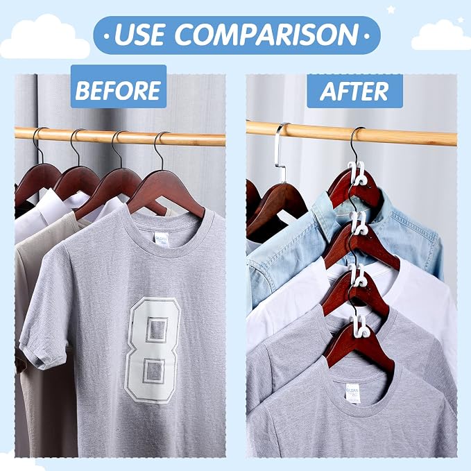 Unittype 150 Pcs Space Saving Hanger Hooks, Clothes Hanger Connector Hooks - Image 4