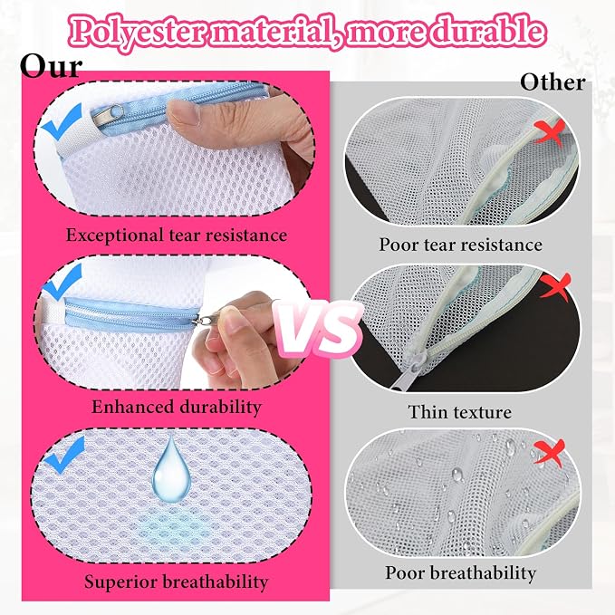 4 Pcs Small Mesh Laundry Bags - Image 3