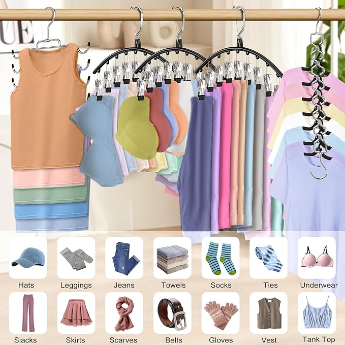 2 Pack Legging Hangers for Closet Organizer, 1 Pants Hangers - Image 2