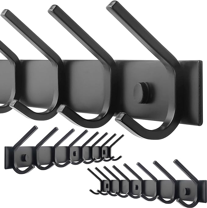 WEBI Coat Rack Wall Mounted, 24 Inch 8 Hooks by WEBI