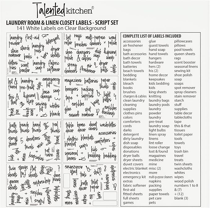 Talented Kitchen Laundry Room Organization Labels - Image 7