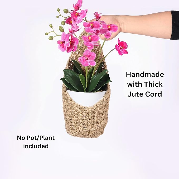 2 Pack 6 inch Hanging Orchid Basket, Hanging Orchid Planter | Macrame Wall - Image 2