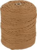 HARFINGTON Natural Macrame Cord 3mm x 328 Yards 4 Strand Twisted Cotton Macrame by HARFINGTON