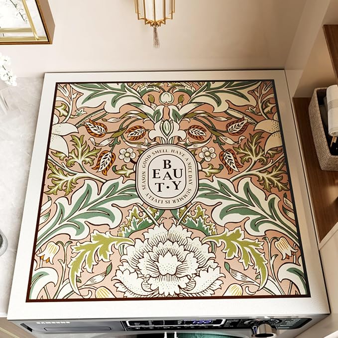 Floral Print Washing Machine Mat - Image 5