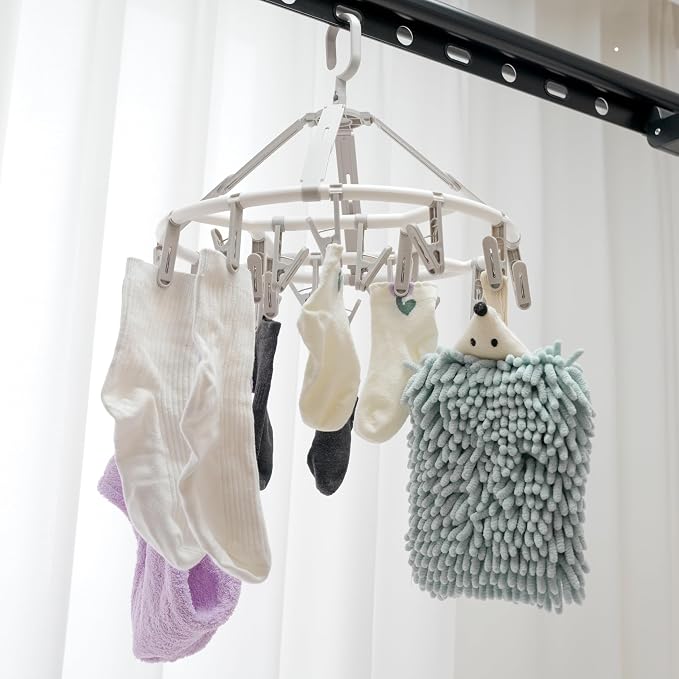Clothes Drying Racks Foldable Clip Hangers Drip Hanger Plastic - Image 4