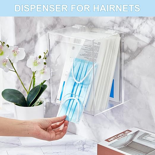 Kathfly 4 Pcs Acrylic Hairnet Dispenser, Wall Mount Acrylic Storage - Image 4
