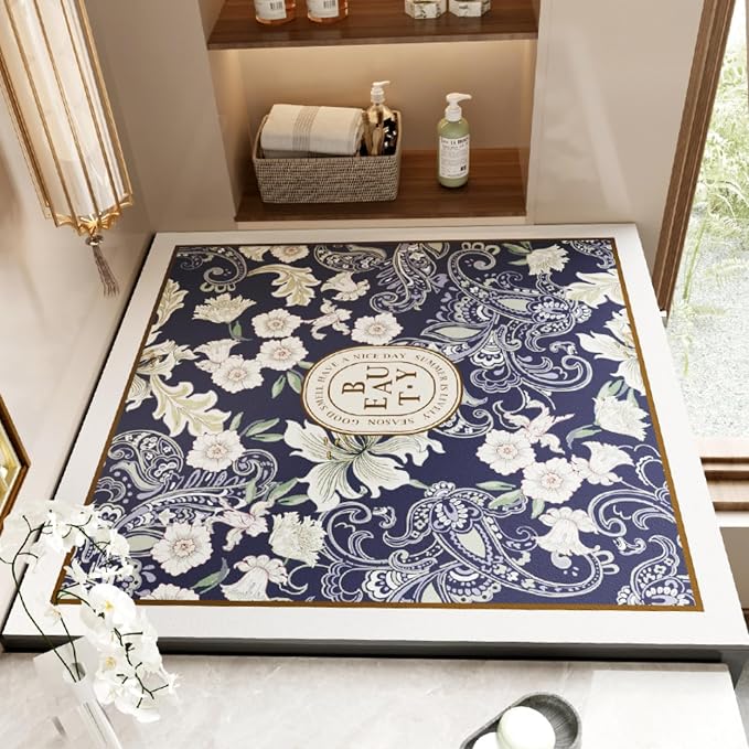 Floral Print Washing Machine Mat - Image 3