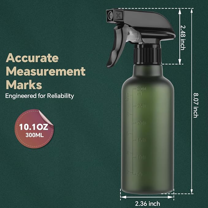 Leakproof Spray Bottles, Adjustable Fine Mist & Jet Stream Nozzle, Premium - Image 3