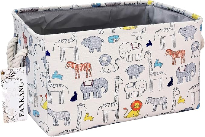 FANKANG Rectangular Fabric Storage Bin Box Laundry Basket, Nursery Storage by FANKANGStorageBasket