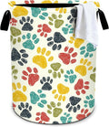 Paw Print Laundry Basket Storage Bin Foldable Laundry Hamper Clothes Storage by Bzocm