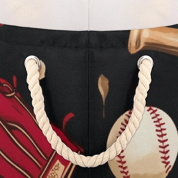 Baseball Bat Storage Basket Glove Balls Foldable Storage Bin - Image 5