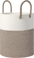 Large Woven Laundry Basket Hamper, 100L Cotton Rope Storage Bin by Hobasket