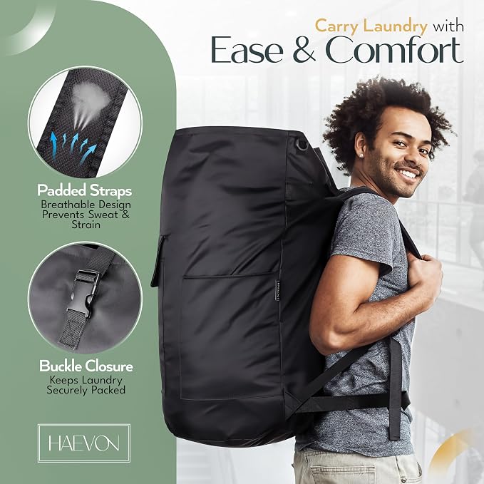 Haevon Laundry Backpack - 131L Heavy Duty Laundry Bag - Image 5