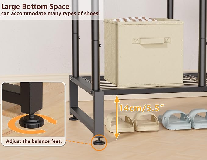 Double Rods Clothes Rack Clothing Rack - Image 6