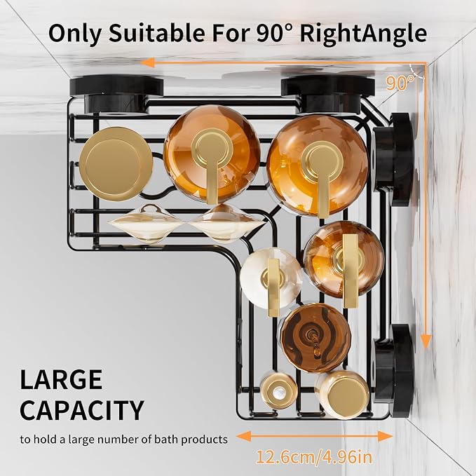 KEGII Corner Shower Caddy Suction Cup, Corner Shower Shelves - Image 6