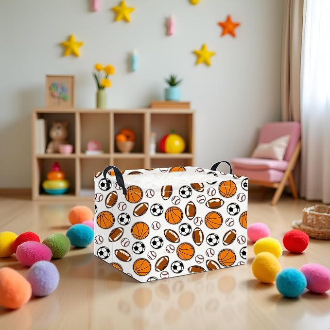 HIYAGON Rectangular Easter Basket Baby Girl Basket Fabric Storage Bin Organizer - Image 4