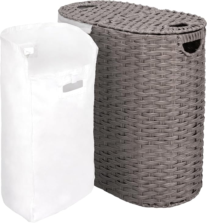 Seville Classics Premium Handwoven Portable Laundry Bin Basket - Image 5