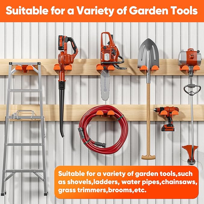 Weedeater Hanger, 4 Pack Garage Tool Organizer Storage Trimmer Rack - Image 6